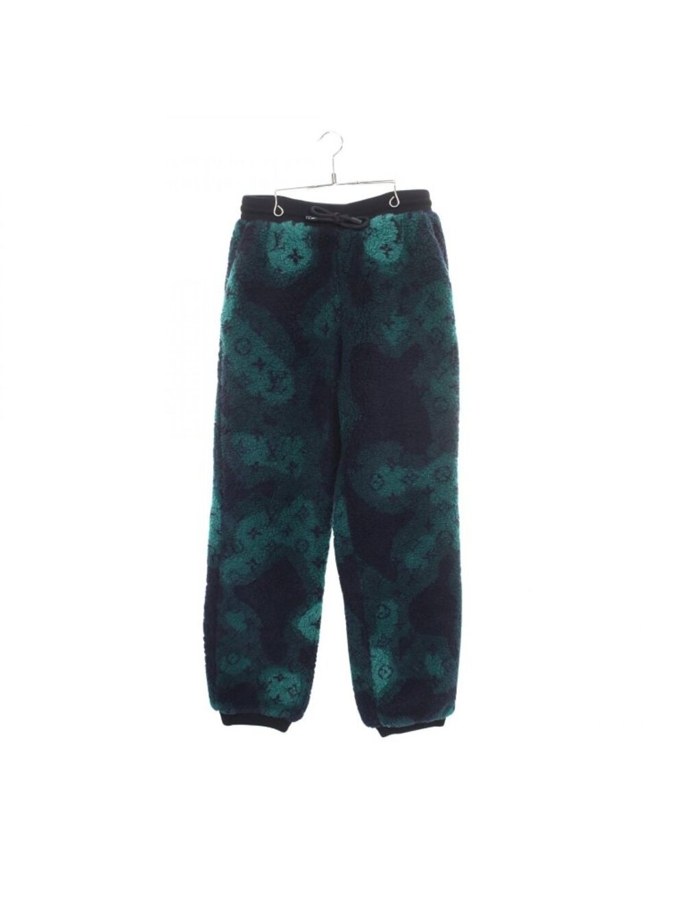 Louis Vuitton Monogram Jacquard Camo Fleece Pants Wool